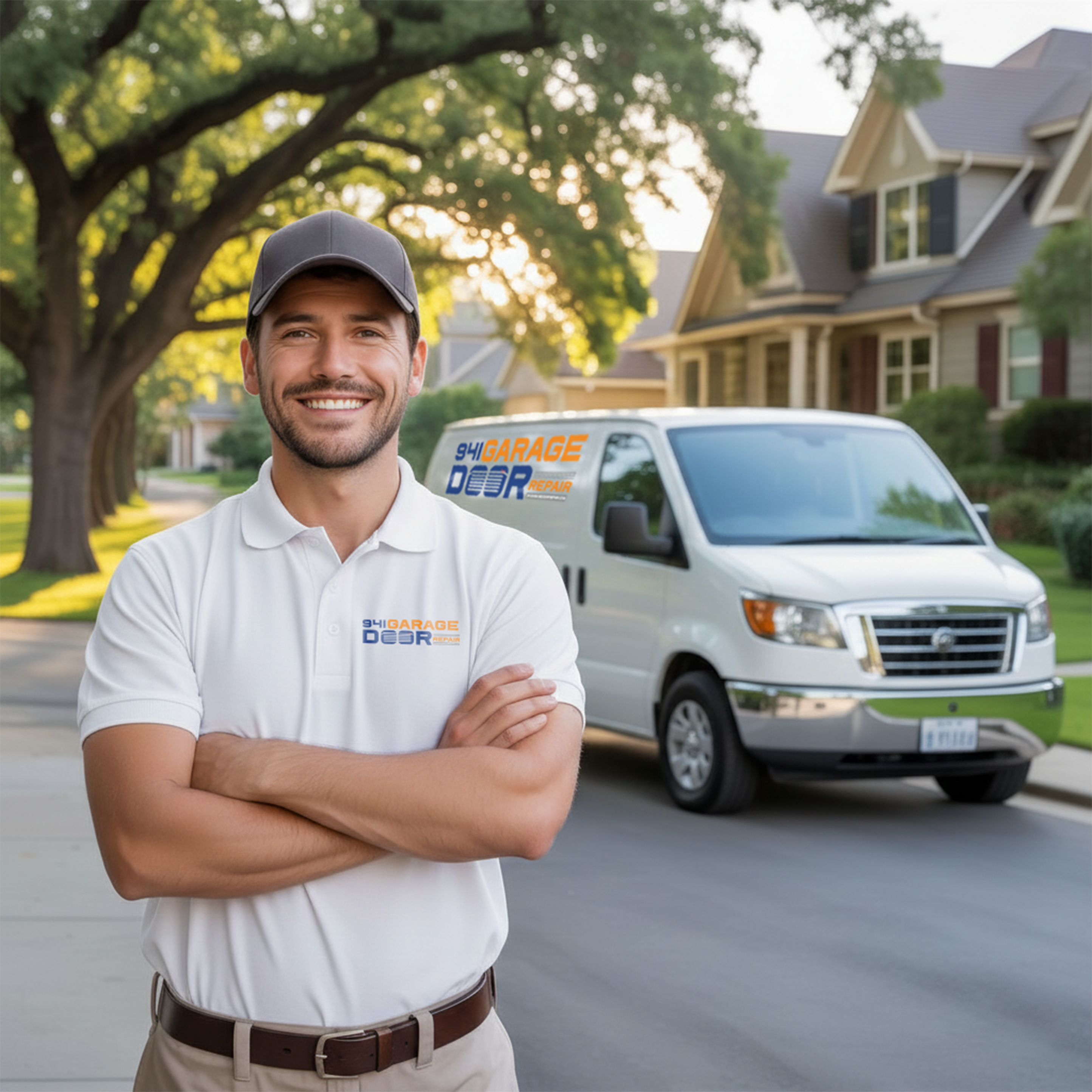 941 Garage Door Repair service truck in Bradenton FL